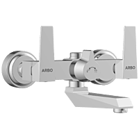 LV-2050 Wall Mixer With Connector For Hand Shower Arrangement With Connecting Legs, Wall Flange & Wall Bracket For Hand Shower