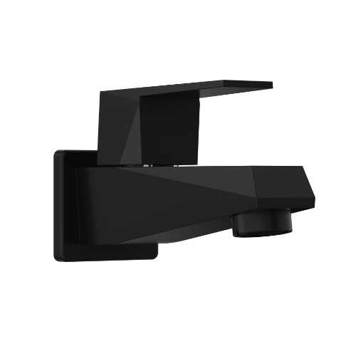 LV-MB-2003 Long Nose Bib Tap With Wall Flange (Matt Black)