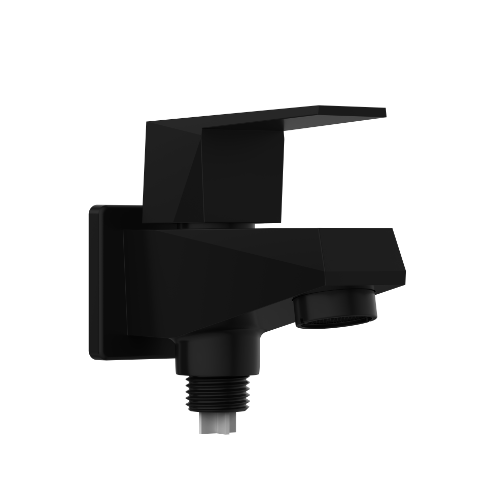 LV-MB-2006-B 2 Way Bib Tap Dual Flow With Wall Flange (Matt Black)