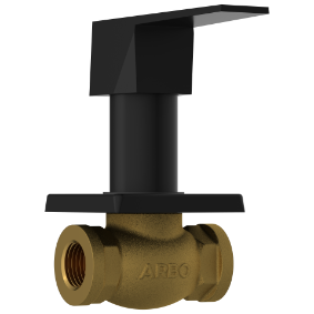 LV-MB-2023 Concealed Stop Cock 15mm Body With Upper Part Set (Matt Black)