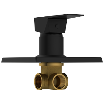 LV-MB-2054 Single Lever Shower Mixer (Deusch Mixer) Body With Upper Part Set (Matt Black)