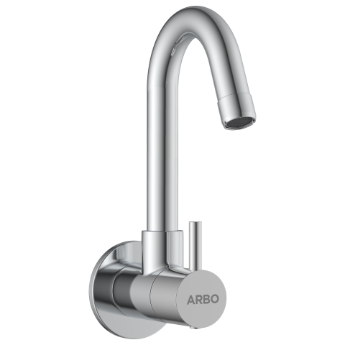 LX-1308 Sink Cock With Swinging Spout With Wall Flange (Wall Mounted Model)