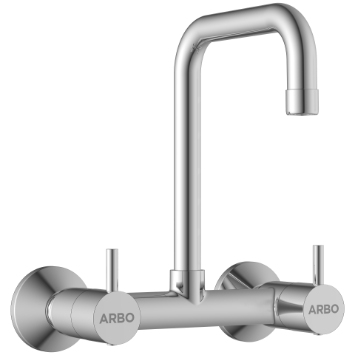 LX-1314 Sink Mixer With Swinging Spout With Connecting Legs With Wall Flange (Wall Mounted Model)