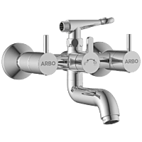 LX-1321 Wall Mixer 2 In 1 With Crutch, Connecting Legs With Wall Flange