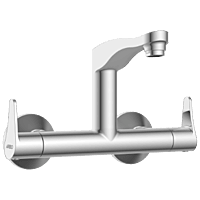 PR-2114 Sink Mixer With Swinging Spout With Connecting Legs With Wall Flange (Wall Mounted Model)