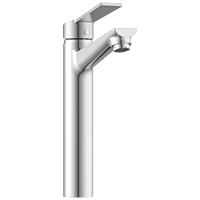 RL-4628 Single Lever Tall Basin Mixer With Braided Hoses (Table Mounted Model)