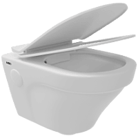 WHC-27321PP Lexus Rimless Wall Hung Closet With Soft Close Seat Cover, Hinges, Accessories Set