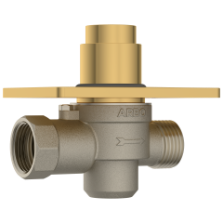 MP-GG-5217 Metropole Forged Brass WC Flush Valve 32mm (1.25" Inch) With Exposed Shut Off Provision & Square Plate (Glossy Gold)