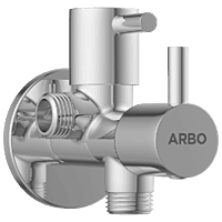 EL-1807 2 Way Angle Cock With Wall Flange