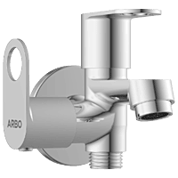 NE-1605 2 Way Bib Tap Side Handle With Wall Flange