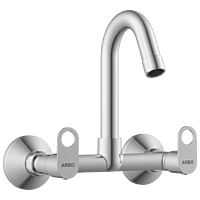 NE-1613 Sink Mixer With Swinging Spout With Connecting Legs With Wall Flange (Wall Mounted Model)