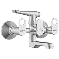 NE-1621 Wall Mixer 2 In 1 With Crutch, Connecting Legs With Wall Flange