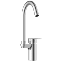 SL-2642 Single Lever Basin Mixer With Swinging Spout With Braided Hoses (Table Mounted Model)