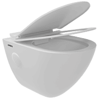 WHC-18321PP Elite Rimless Wall Hung Closet With Soft Close Seat Cover, Hinges, Accessories Set