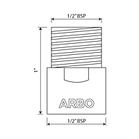 AC-23 Brass Extention Nipple 1" Inch
