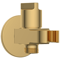 AC-GG-34 Wall Outlet With Shower Hook & Shutoff Valve (Glossy Gold)