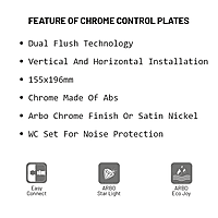 CC-GG-03 Chrome Control Plates Square (Compatible With Pneumatic Concealed Cistern CC-01) (Glossy Gold)
