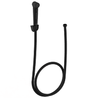 HF-MB-15 ABS Round Health Faucet With Hook & 1.2 Mtr. S.S. Tube (Black)