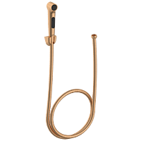 HF-RG-15 ABS Round Health Faucet With Hook & 1.2 Mtr. S.S. Tube (Rose Gold)