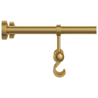 LE-GG-01 Towel Rack With Towel Holder & Hook (Glossy Gold Finish)