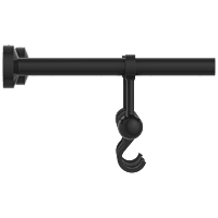LE-MB-01 Towel Rack With Towel Holder & Hook (Matt Black)
