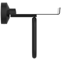 LE-MB-08 Toilet Paper Holder With Shelf (Matt Black)