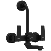 LV-MB-2020 Wall Mixer 2 In 1 With Connecting Legs With Wall Flange (Matt Black)