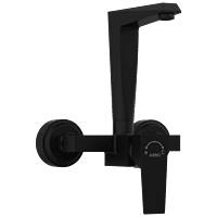 LV-MB-2043 Single Lever Sink Mixer With Swinging Spout With Connecting Legs With Wall Flange (Wall Mounted Model) (Matt Black)