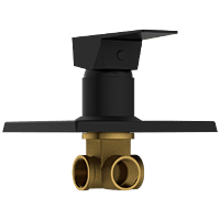 LV-MB-2054 Single Lever Shower Mixer (Deusch Mixer) Body With Upper Part Set (Matt Black)