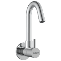 LX-1308 Sink Cock With Swinging Spout With Wall Flange (Wall Mounted Model)
