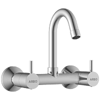 LX-1313 Sink Mixer With Swinging Spout With Connecting Legs With Wall Flange (Wall Mounted Model)