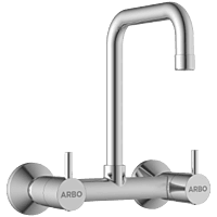 LX-1314 Sink Mixer With Swinging Spout With Connecting Legs With Wall Flange (Wall Mounted Model)