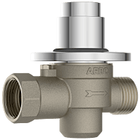 MP-5220 Metropole Forged Brass WC Flush Valve 32mm (1.25" Inch) With Exposed Shut Off Provision & Round Plate