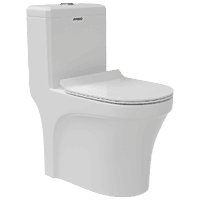 OPC-25211JPP Cosmo Siphonic One Piece Closet S Trap (9" Inch) With In Built Jet, Soft Close Seat Cover With Hinges, Fixing Accessories Set and Accessories Set, Cistern Fittings