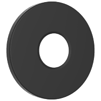 PT-MB-01 Brass Round Wall Flange (Matt Black)