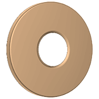 PT-RG-01 Brass Round Wall Flange (Rose Gold)