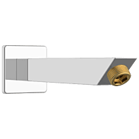 SHA-01 Square Cross Wall Mounted Shower Arm With Wall Flange 9" Inch