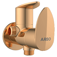 KA-RG-3107 2 Way Angle Cock With Wall Flange (Rose Gold)