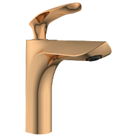 KA-RG-3127 Single Lever Basin Mixer With Braided Hoses (Table Mounted Model) (Rose Gold)