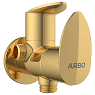 KA-GG-3107 2 Way Angle Cock With Wall Flange (Gold)