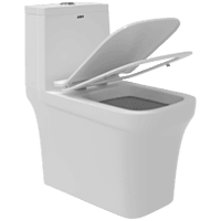 OPC-30111PP Neo Washdown One Piece Closet S Trap (4" Inch) With Soft Close Seat Cover With Hinges, Fixing Accessories Set and Accessories Set, Cistern Fittings