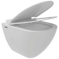 WHC-18322UF Kia Rimless Blind Installation Wall Hung Closet With UF Soft Close Seat Cover, Hinges, Accessories Set