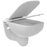 WHC-28121PP Inox Washdown Wall Hung Closet With Soft Close Seat Cover, Hinges, Accessories Set