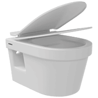 WHC-32321PP Cosmo Rimless Wall Hung Closet With Soft Close Seat Cover, Hinges, Accessories Set