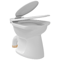 EWC-33111PP Elite EWC S Trap With Normal Close Seat Cover, Hinges, Fixing Accessories