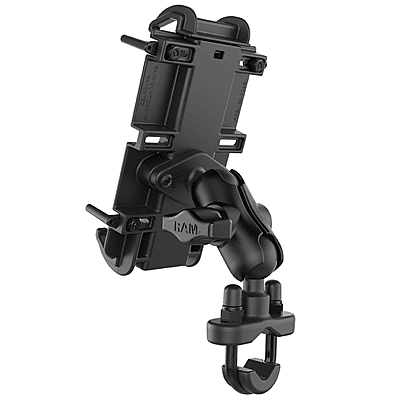 RAM® Quick-Grip™ XL Phone Mount with Handlebar U-Bolt Base - Short
