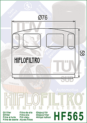 HIFLOFILTRO HF565 Oil Filter