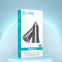 LYNE Piston 8 30W Output, PD + QC Port with Over Power Protection