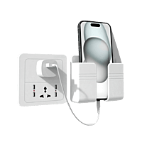 Wall Mounted Mobile Holder Storage Case for Mobile(8.5 cm X 10 cm, White)