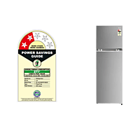 LG 272L Double Door Refrigerator, Convertible, Multi Air Flow, Shiny Steel, 2 Star
